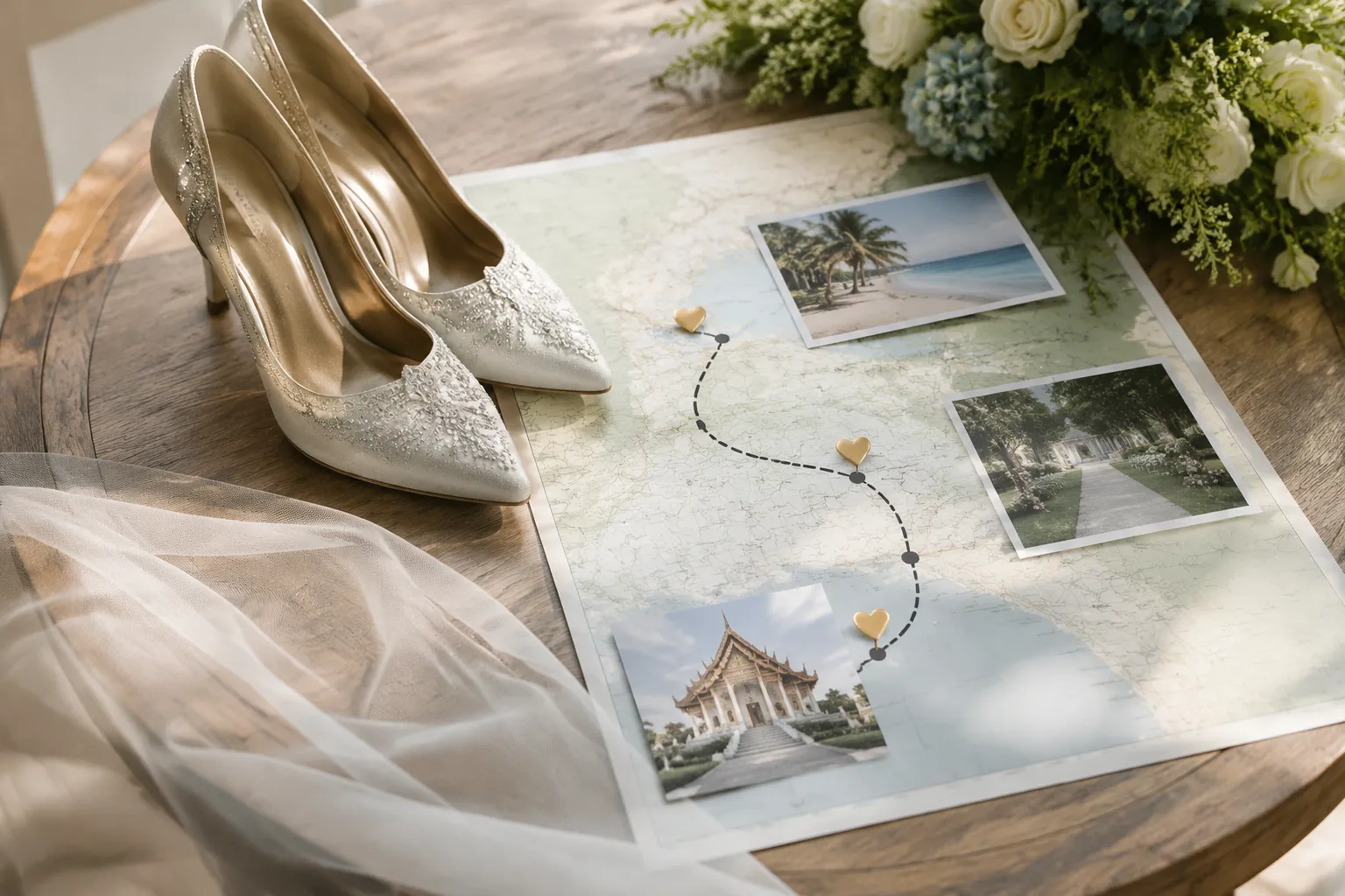 Wedding Shoes for Thailand Beaches, Gardens, and Temples